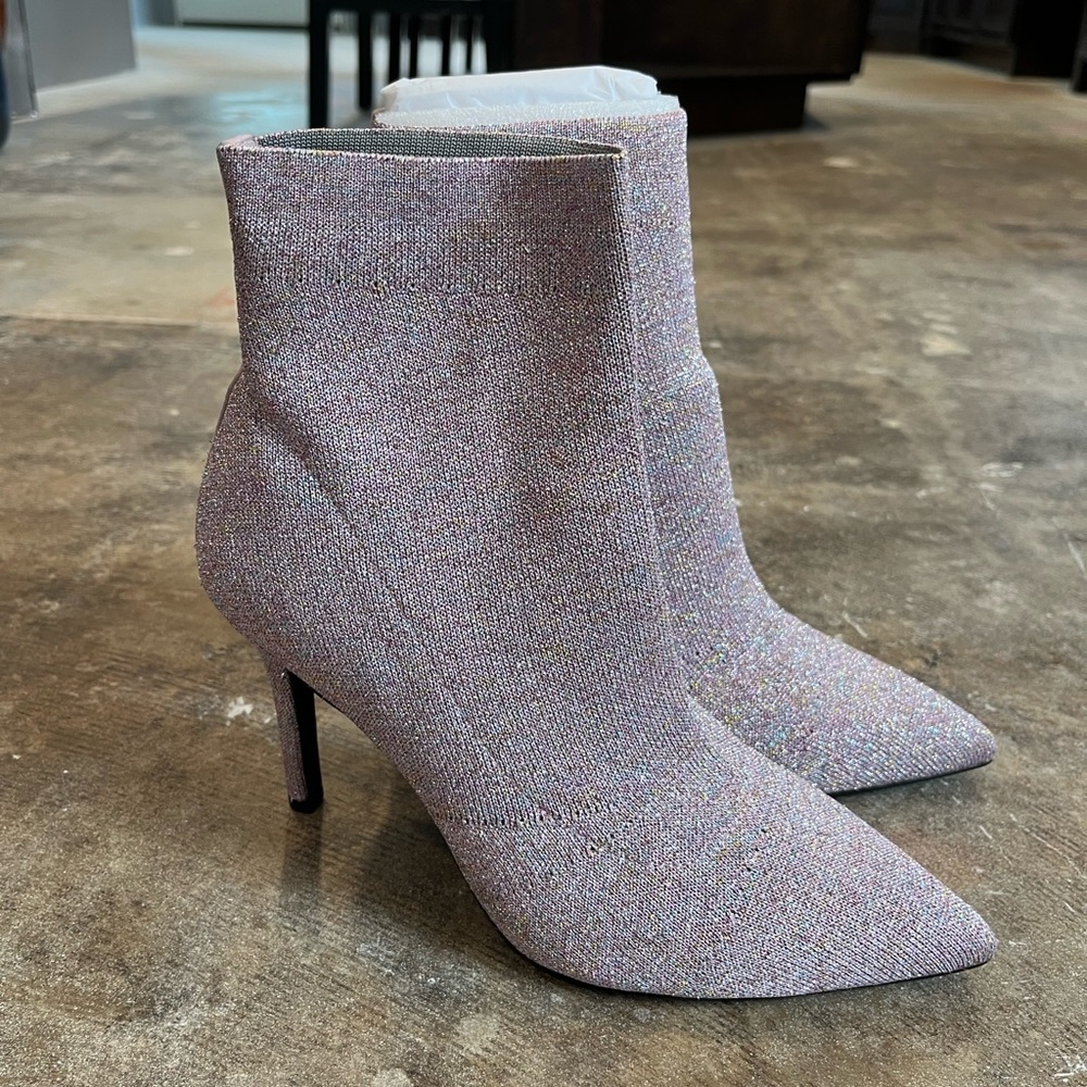 Gianni Bini Katonya Metallic Stretch Sock Booties